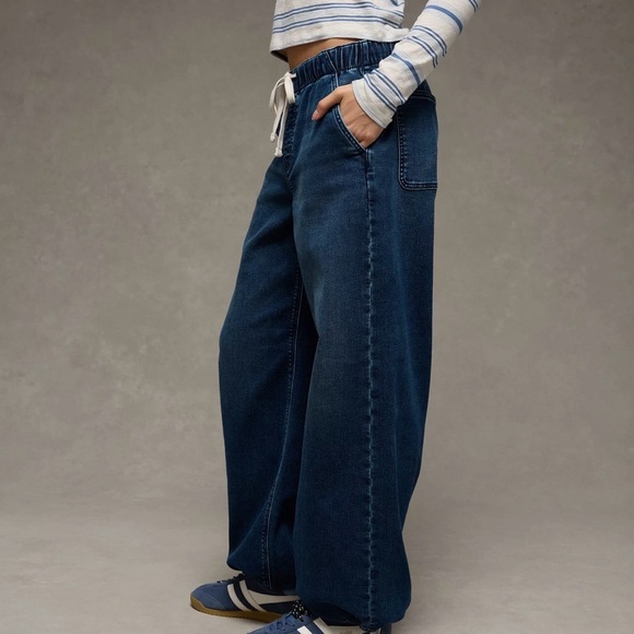 American Eagle Outfitters Dreamy Drape Cozy Jogger Jeans - Picture 3 of 8